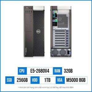 Máy trạm Dell Precision Tower 5810 - Xeon E5-2680 V4 | 32G | 256GB SSD | 1TB HDD | M5000 8GB