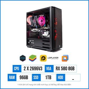Cấu Hình Giả Lập GL11 – Dual Xeon E5 2696V3 | 96G | SSD 1TB | RX580 8GB