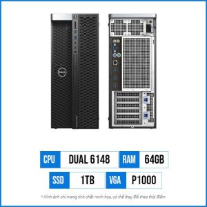 Dell Precision Tower T7820 – Dual Xeon Gold 6148 | 64G | 1TB SSD | P1000 4GB
