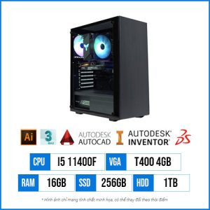 PC Dựng Cad T58 – Core i5 11400F | 16G | T400 4GB | 256G SSD | 1TB