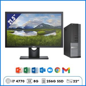 Máy Bộ Dell OptiPlex 7020SFF – i7 4770 | Ram 8G | SSD 256GB | 22″