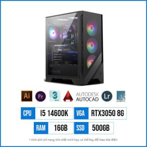 PC Designer T104 – Core i5 14600K | 16G | RTX3050 8GB | 500G SSD