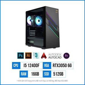 PC Designer T31 – Core i5 12400F | 16G | RTX3050 6GB | 512G SSD