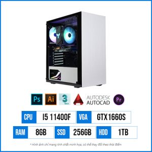 PC Designer T41 – Core i5 11400F | 8G | GTX1660S 6GB | 256G SSD | 1TB