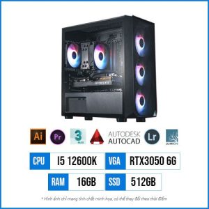 PC Designer T82 – Core i5 12600K | 16G | RTX3050 6GB | 512G SSD