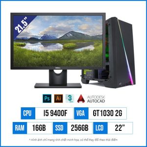 PC Đồ Họa 2D TD16 – Core i5 9400F | Ram 16GB | GT1030 2GB | 256GB SSD | 22″
