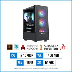 PC Dựng CAD T61 – Core i7 10700K | 16G | T400 4GB | 512G SSD