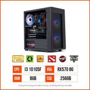 PC Gaming TX15 – i3 10105F | Ram 8G | SSD 256G | RX570 8GB