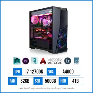 PC Workstation T22 – Core i7 12700K | 32G | A4000 16GB | 500G SSD | 4TB