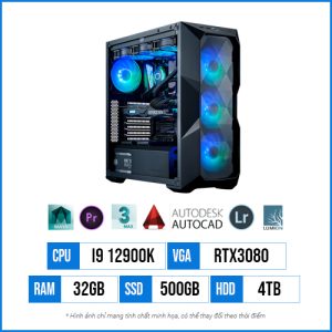 PC Workstation T45 – Core i9 12900K | 32G | RTX3080 10GB | 500G SSD | 4TB
