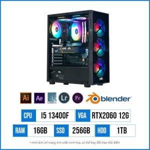 PC Workstation T47 – Core i5 13400F | 16G | RTX2060 12GB | 256G SSD | 1TB