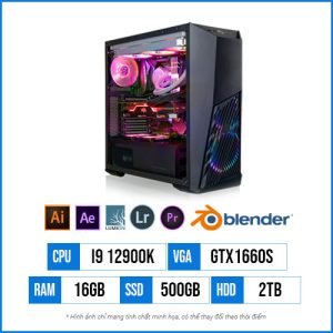 PC Workstation T55 – Core i9 12900K | 16G | GTX1660TI 6G | 500 SSD | 2TB