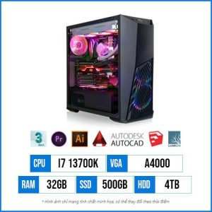 PC Workstation T93 – Core i7 13700K | 32G | A4000 16GB | 500G SSD | 4TB