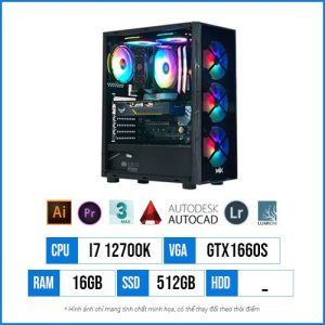 PC Workstation T94 – Core i7 12700K | 16G | GTX1660S 6G | 512G SSD