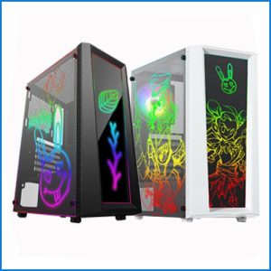 Vỏ Case Gaming P18 – ATX Đen/Trắng (12T)