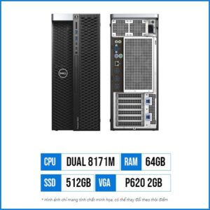 Dell Precision Tower T7820 - Dual Xeon Platinum 8171M | 64G | 512GB SSD | P620 2GB