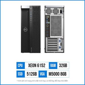 Dell Precision Tower T7820 (Option 1CPU) - Xeon Gold 6152 | 32G | 512GB SSD | M5000 8GB