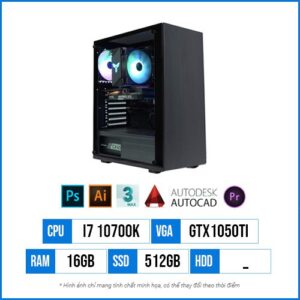 PC Designer TD31 - Core i7 10700K | Ram 16GB | SSD 512G | GTX1050TI 4G