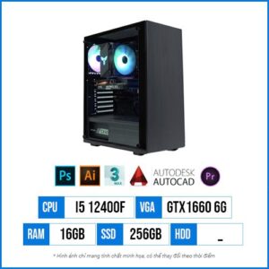 PC Designer TD40 - Core i5 12400F | Ram 16GB | SSD 256G | GTX1660 6G