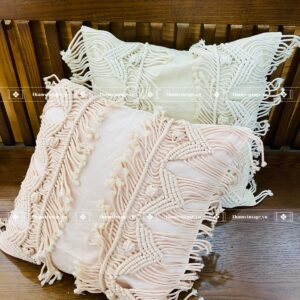 VỎ GỐI MACRAME TUA RUA