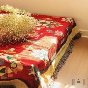 THẢM DỆT PHỦ SOFA HỌA TIẾT TÂY TẠNG