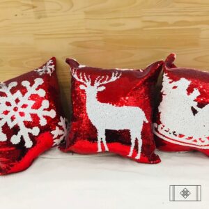 VỎ GỐI NOEL ĐỎ LẤP LÁNH