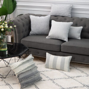 VỎ GỐI COTTON XÁM