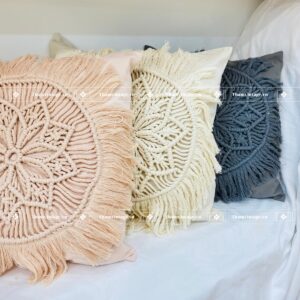VỎ GỐI MACRAME MẶT TRỜI