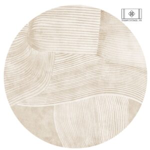 THẢM TRÒN LEN CASHMERE NHỮNG CON SÓNG