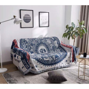 THẢM VINTAGE HOÀNG ĐẠO XANH TRẮNG