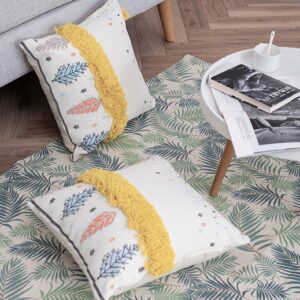 VỎ GỐI BÔNG NỔI VÀNG VINTAGE
