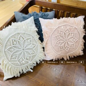 VỎ GỐI MACRAME MẶT TRỜI