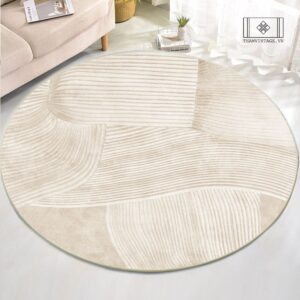 THẢM TRÒN LEN CASHMERE NHỮNG CON SÓNG