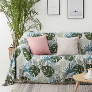 Thảm dệt lá Monstera