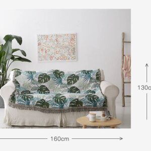 Thảm dệt lá Monstera