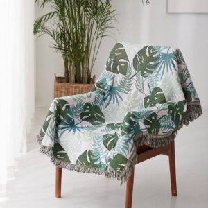 Thảm dệt lá Monstera