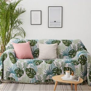 Thảm dệt lá Monstera
