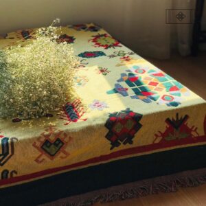 THẢM DỆT PHỦ SOFA HỌA TIẾT TÂY TẠNG