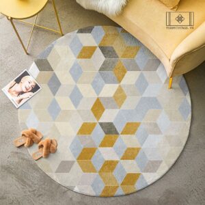 THẢM TRÒN LEN CASHMERE NHỮNG CON SÓNG