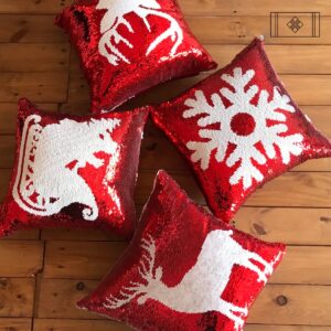 VỎ GỐI NOEL ĐỎ LẤP LÁNH