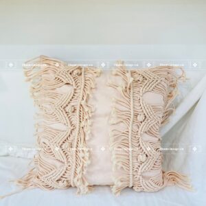 VỎ GỐI MACRAME TUA RUA