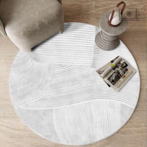 THẢM TRÒN LEN CASHMERE NHỮNG CON SÓNG