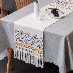 Table runner nhũ vàng xanh