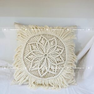 VỎ GỐI MACRAME MẶT TRỜI