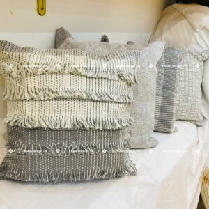 VỎ GỐI COTTON XÁM