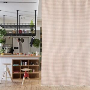 One piece striped jacquard curtain