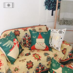 VỎ GỐI NOEL XANH