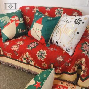 VỎ GỐI NOEL XANH