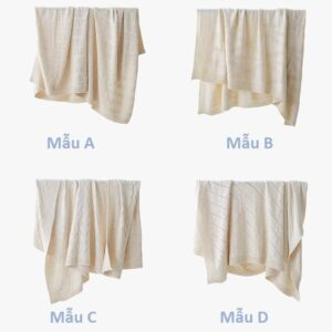 Chăn len dệt trắng 3D