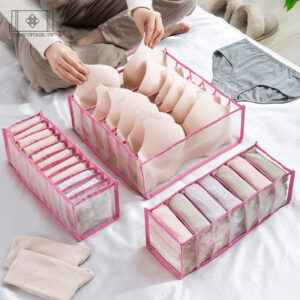 HỘP ĐỰNG QUẦN ÁO LÓT, TẤT DẠNG LƯỚI
